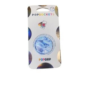 New PopSockets Blue Swirl PopGrip Phone Grip & Stand with Swappable Top